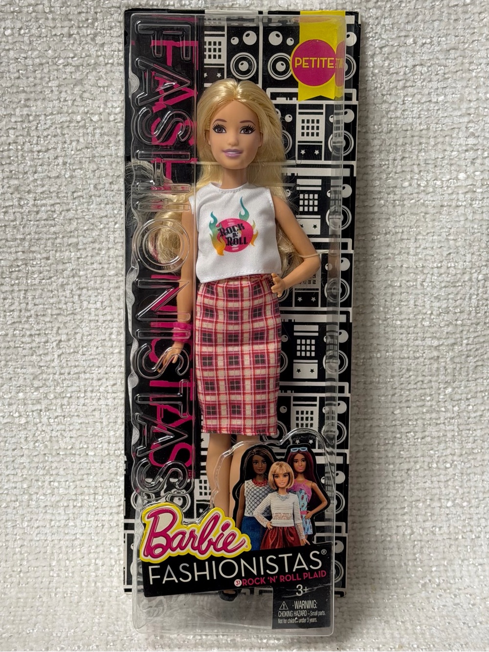 BARBIE DOLL Fashionista #31 Rock N Roll plaid blond doll brand new in box